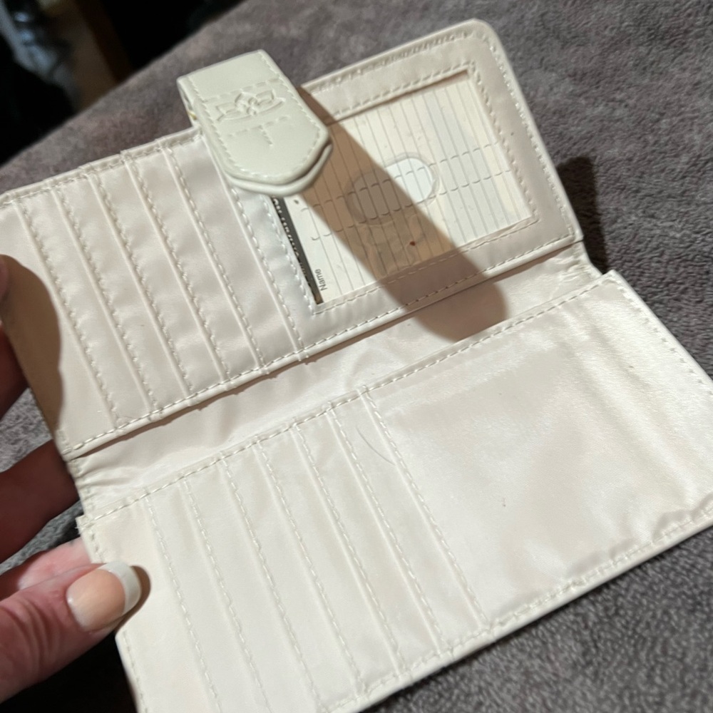 Blue and Cream Wallet with Card Slots